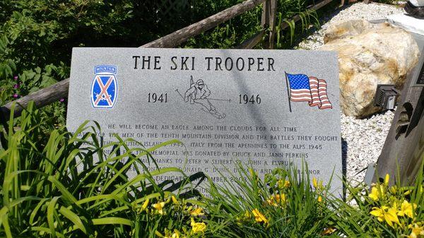 10th Mountain Infantry Soldier Statue in Stowe, VT