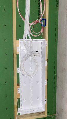 Low-voltage enclosure with Data and TV prewires