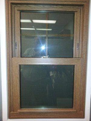 Oak Finish Windows