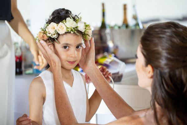 Flower girl crown