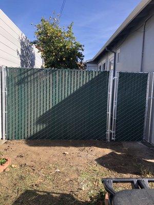 Chain link fence