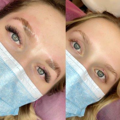 Volume Lashes + brow lamination