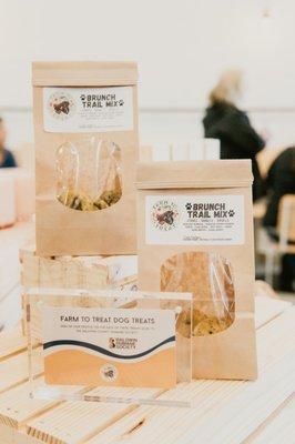 Farm to Treat Bagel Dog treats with all proceeds going to the Humane Society.