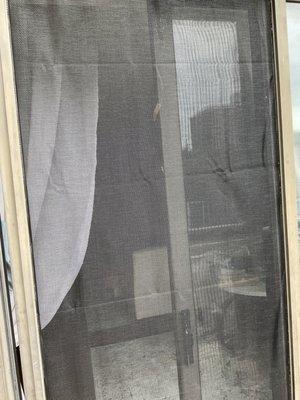 On the right- my new beautiful screen door