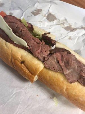 Roast beef hoagie