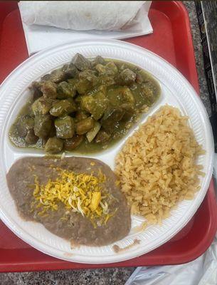 Chile Verde Plate.