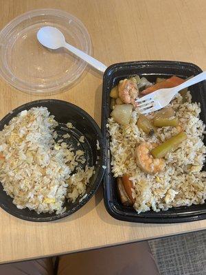 24. Hibachi Shrimp Lunch fried rice side