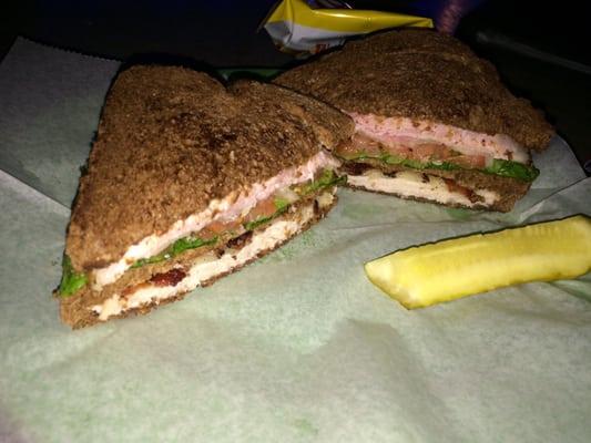 Mile high-tasty club type sandwich