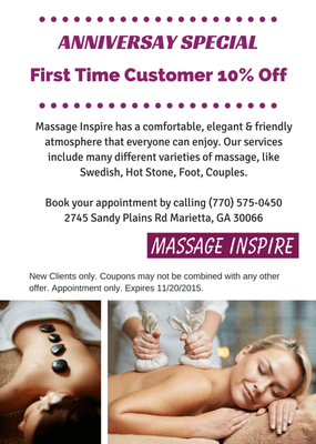 Anniversary Special! First Time Customer 10% OFF