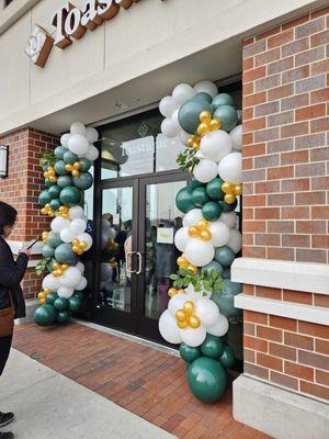 Balloon supplies purchased to fulfill these garlands for a cafe grand opening