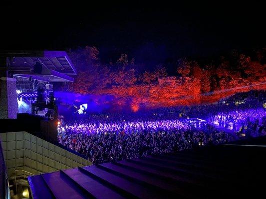 Venue is surrounded by rocks