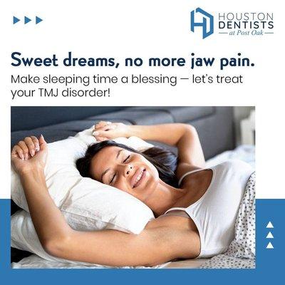 Tired of jaw pain haunting your nights?  Bid farewell to TMJ discomfort and transform your sleep into a nightly blessing.