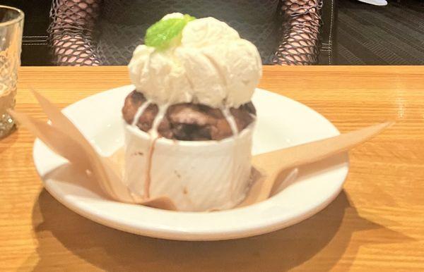 Huge chocolate brownie dessert!