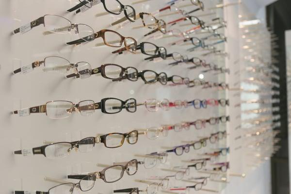 Wide variety of glasses in many different styles and colors