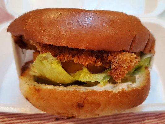 $5.99 Crispy chicken burger (katsu)