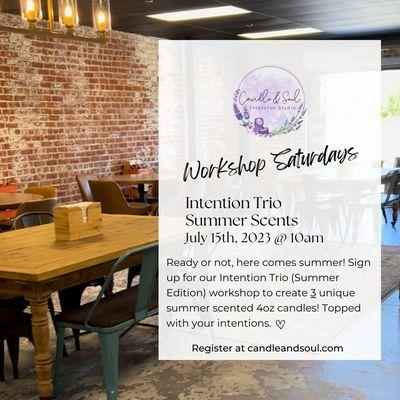 July Workshop. Intention Trio (Summer Scents).