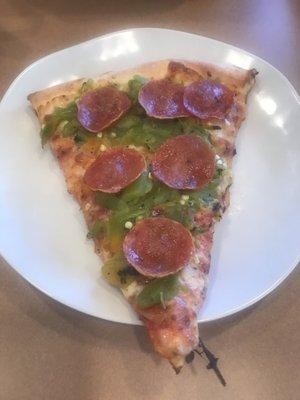 Pepperoni and green chili's slice!