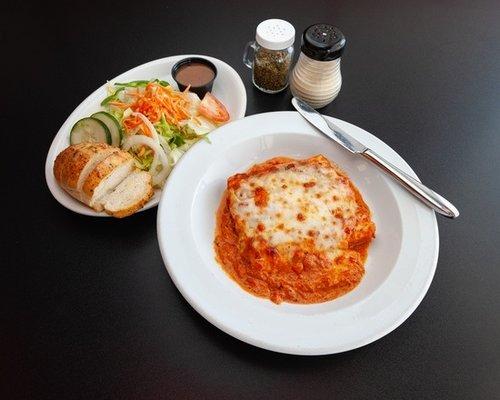 Lasagna & side of salad