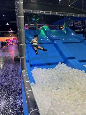 Sliding into the ball pit