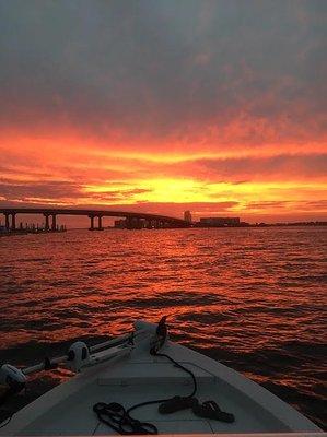 Sunrise fishing at Perdido Pass,Orange Bech, Alabama