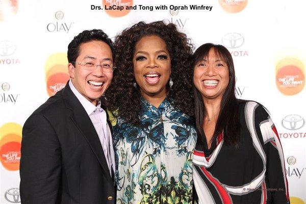 Dr. LaCap, Dr. Tong and Oprah! Smiling for the camera after visit.