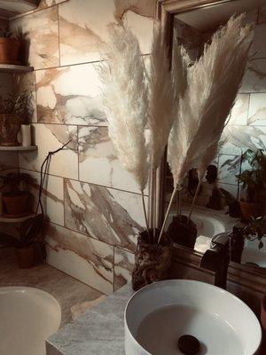 Dried pampas grass for my bathroom.