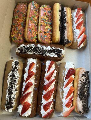 Fruity Pebble, Oreo & Strawberry long John donuts!