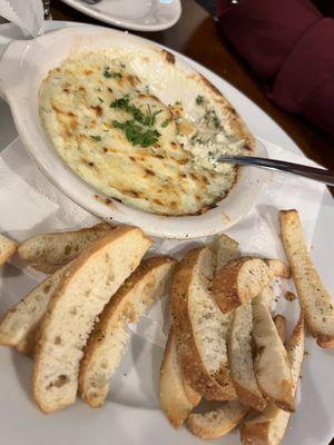 Crab spinach dip