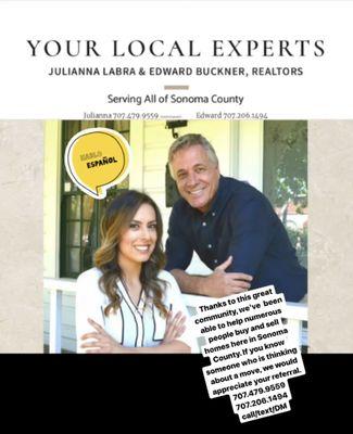 Hablamos Español. Te podemos ayudar a vender tu casa en el condado de Sonoma, CA. 707-479-9559