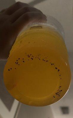 residue particles from the soda machine not being cleaned