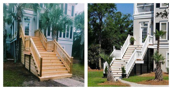 Progress Photo of a complete Exterior Steps  Remodel by Econo Construction, LLC