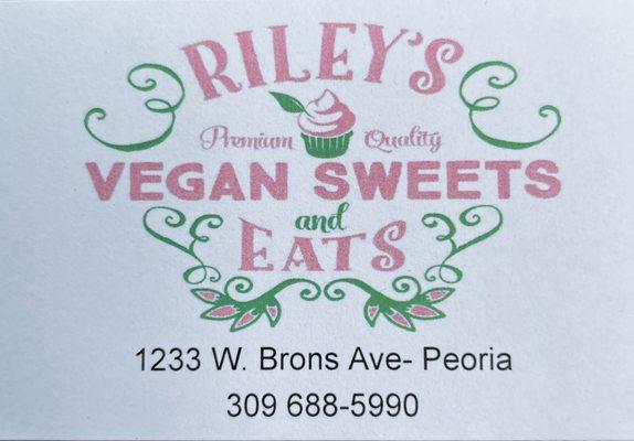 Logo of Riley's Vegan Sweets and Eats.