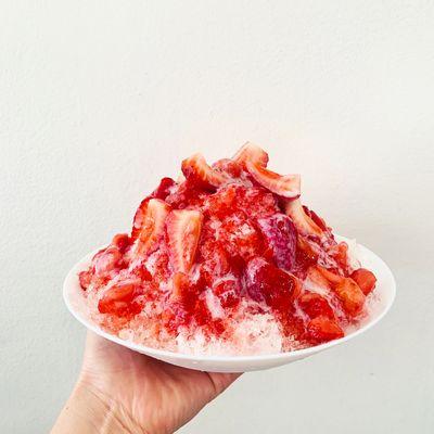 Strawberry shaved ice