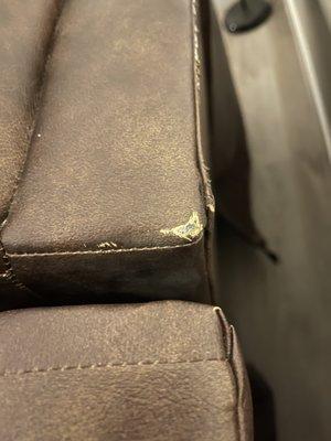 Damaged couch