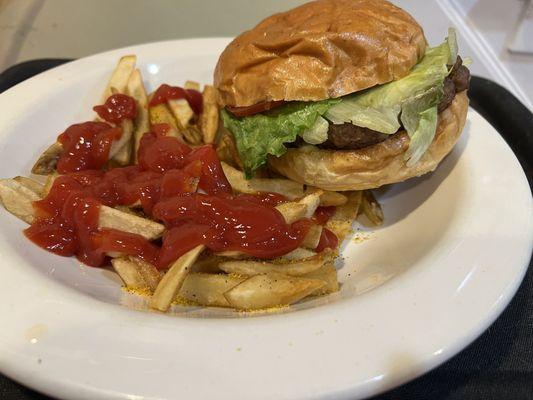 Deluxe Burger and Fries