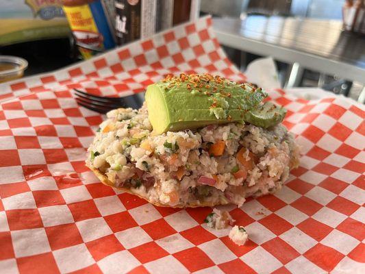 Ceviche tostada