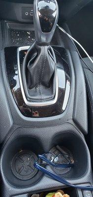 cup holder and shifter