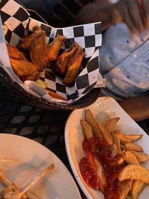 Wings and fries