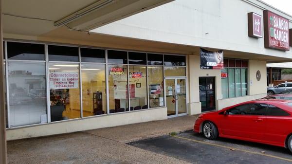 Tucked in between Bamboo Garden and Mi Rancho Meat Market.