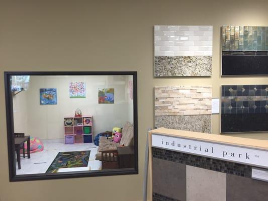 daltile's gift of hospitality includes your entire family: here's a safe playroom for your kids while adults dream up safe homes & offices.