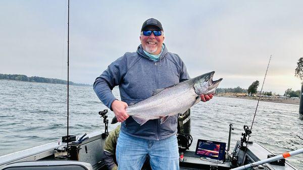 Late August Columbia River Wild Chinook - fishing with Gone Catchin Guide Service