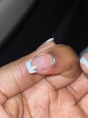 I just left the salon and was able to separate my nail from the acrylic.