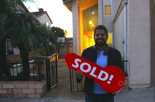 Excited to own his new home, a happy client purchased a home in Orange County.