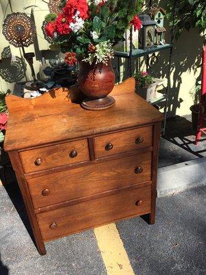 This petite classic wood dresser is just the right size for a small space.