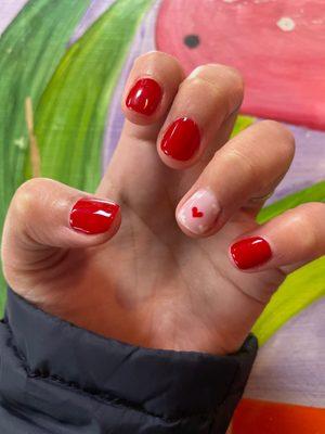 Adorable Valentine's Day nails by Marie!!!