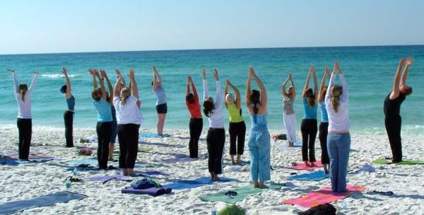 Yoga on the beach