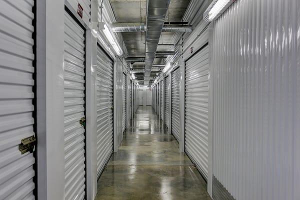 Clean, modern facility with sealed floors to provide a dust-free storage experience.