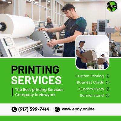 Printing service made easy in Newyork with Ecoprint, Let's make custom business cards, flyers, posters and banner stands