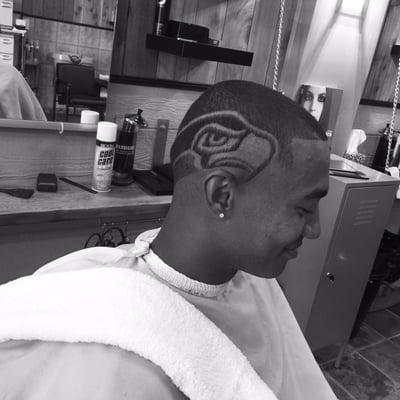 Seahawks haircut.