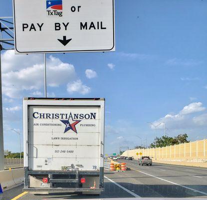 There are multiple signs that say No Trucks or Trailers in the Express Lane. These guys clearly don't care about safety  or the law.